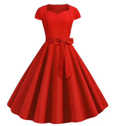 Robe Années 50 Vintage Rouge
