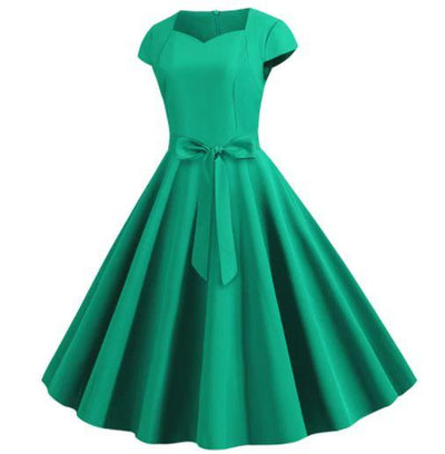 Robe Années 50 Vintage Verte