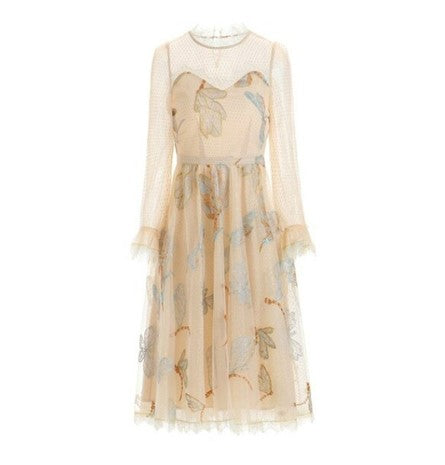 Robe Années 40 Beige