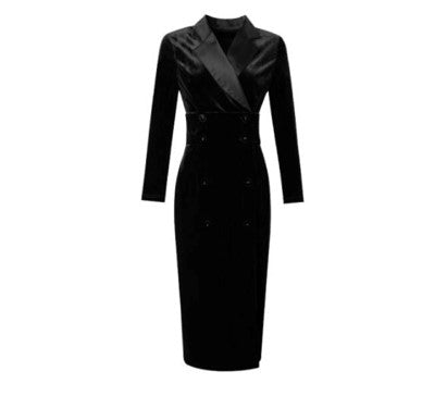 Robe Vintage Bonne Qualité Noire