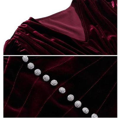 Robe Femme Année 40 Bordeaux