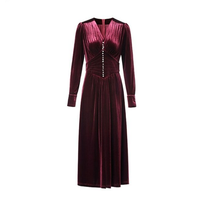 Robe Femme Année 40 Bordeaux