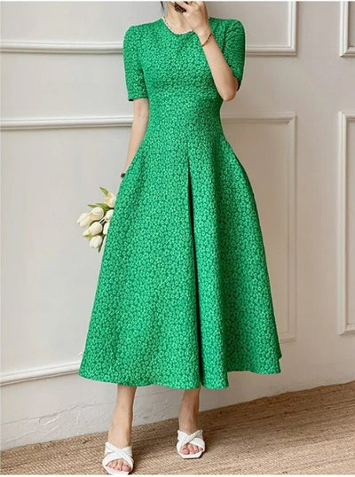 Robe Femme Année 40 Verte