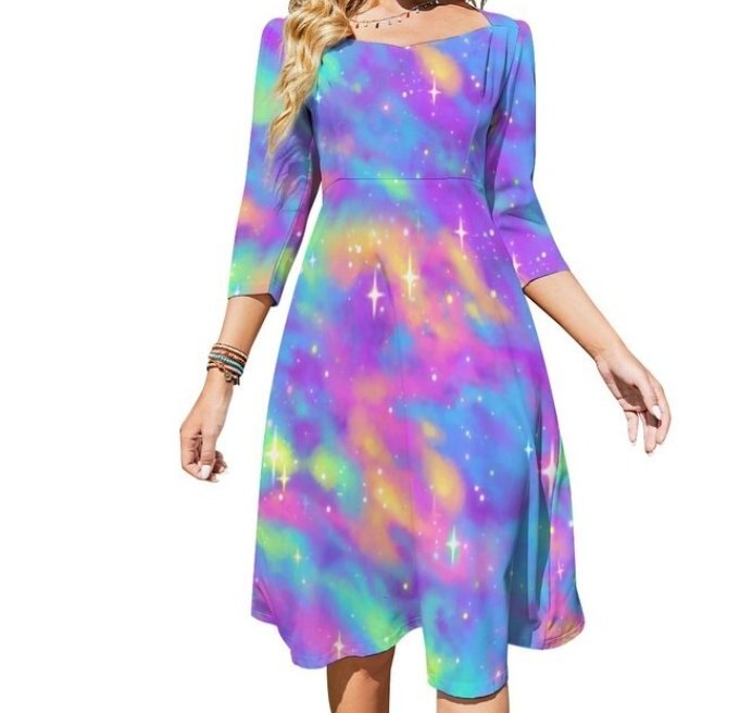 Robe Femme Année 70 Vintage Colorée