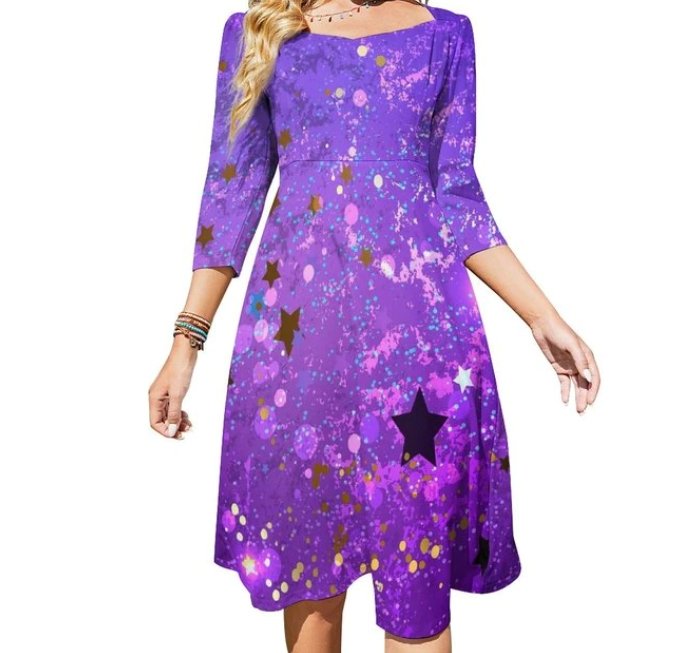 Robe Violette Femme Année 70 Vintage Emeraude