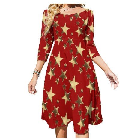 Robe Femme Année 70 Vintage Rouge