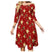 Robe Femme Année 70 Vintage Rouge