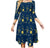 Robe Bleue Femme Année 70 Vintage Soirée