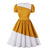 Robe Jolie Jaune et Blanche Vintage Design
