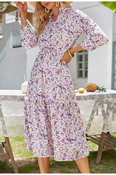 Robe Longue Fleurie Vintage