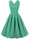 Robe Petite Année 50 Verte à Pois