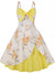 Robe Petite Vintage Fleurie Jaune et Blanche