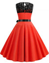 Robe Pin Up Année 50 Rouge et Noir