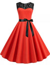 Robe Pin Up Année 50 Rouge et Noir