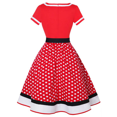 Robe Vintage Grande Taille V Rouges