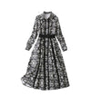 Robe 40s Fleurs Noires