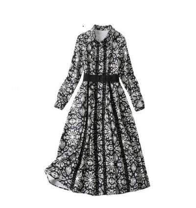 Robe 40s Fleurs Noires