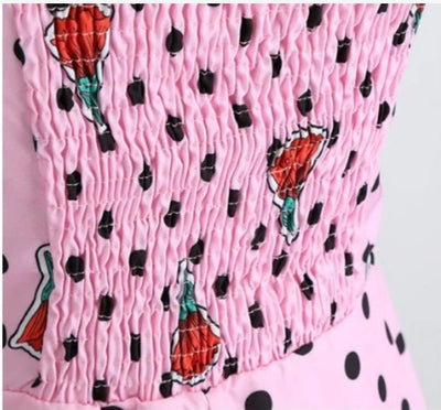 Robe à Petits Pois Vintage