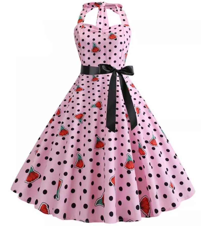Robe à Petits Pois Vintage