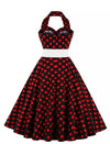 Robe à Pois Année 50 Rétro