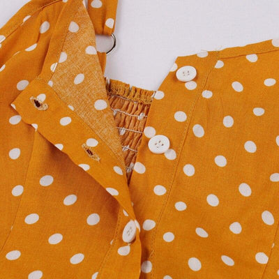 Robe à Pois Année 60 Jaune