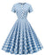 Robe à Pois Vintage Bleu Ouverte