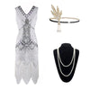 Robe Année 20 Gatsby Blanche