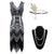 Robe Année 20 Gatsby Noire