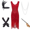 Robe Année 20 Vintage Rouge