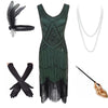 Robe Année 20 Vintage Verte
