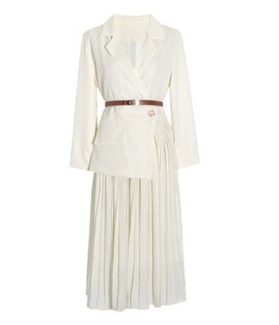 Robe Année 40 50 Classique Blanc