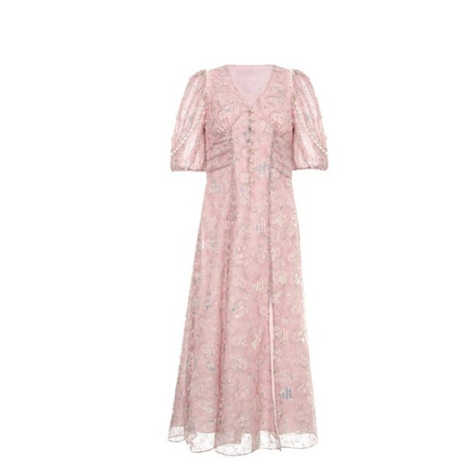 Robe Année 40 50 Classique Rose