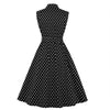 Robe Année 50 Américaine Vintage Noire Pois Blancs