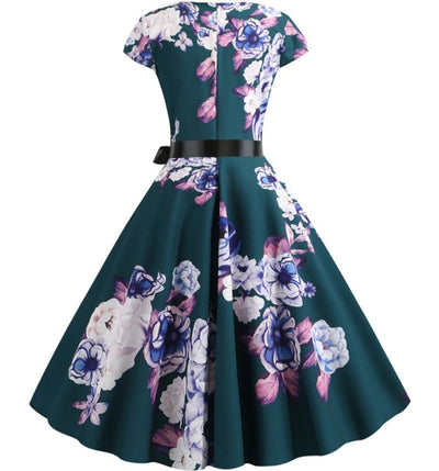 Robe Année 50 Avec Fleurs