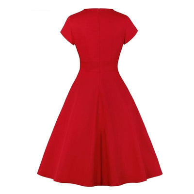 Robe Année 50 Cache Coeur Rouge