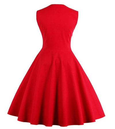 Robe Année 50 Grande Taille Rouge