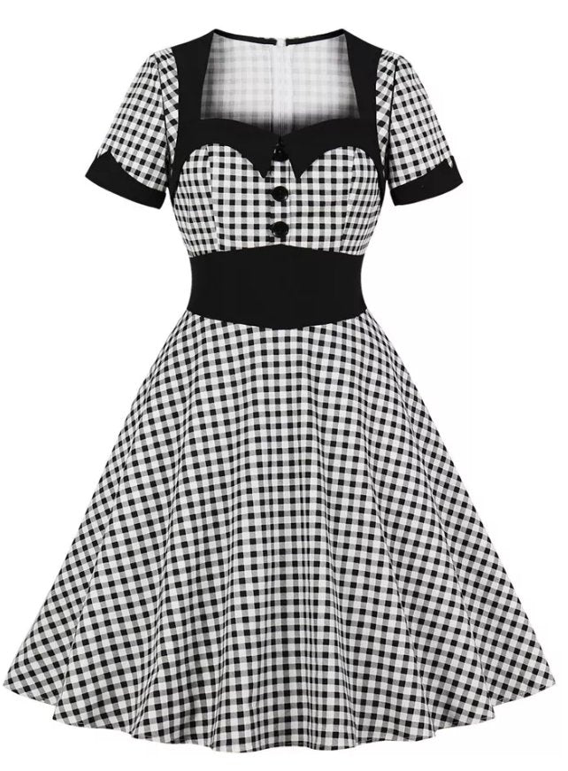 Robe Année 50 Noir et Blanc