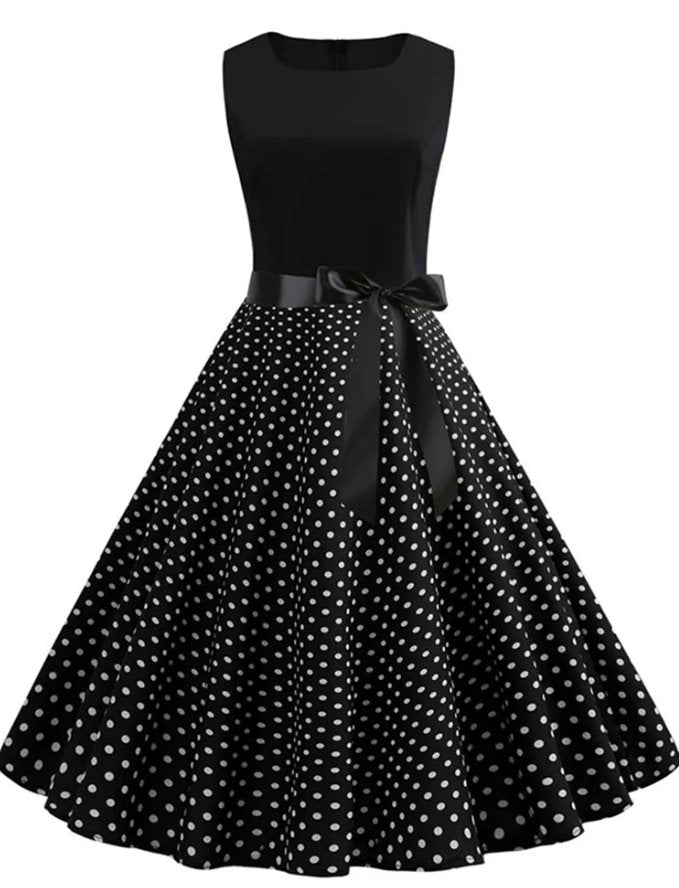 Robe Année 50 Noir Pin Up