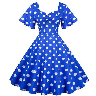 Robe Année 50 Bleu