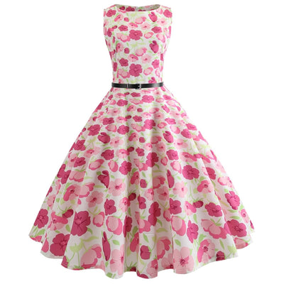 Robe Année 50 Pin Up Bouquet