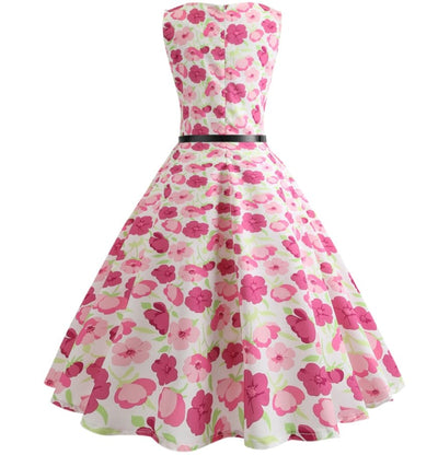 Robe Année 50 Pin Up Bouquet