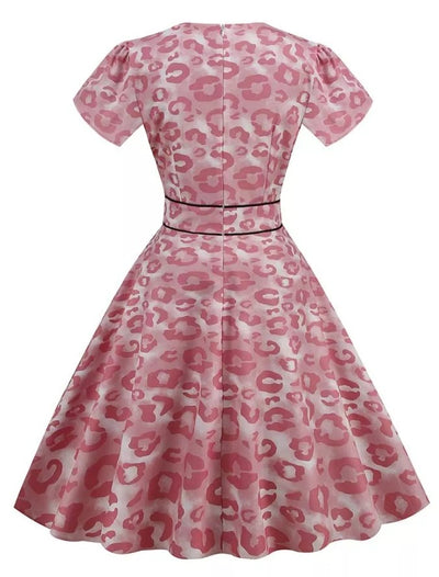 Robe Année 50 Pin Up Rose Bonbon