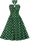 Robe Année 50 Pin Up Vert Pomme