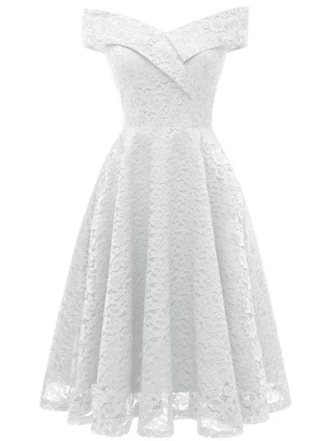 Robe Année 50 pour Mariage Blanc