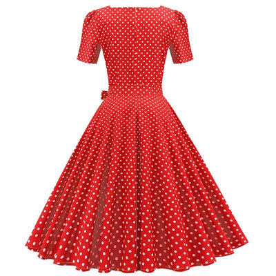 Robe Année 50 Rouge a Pois