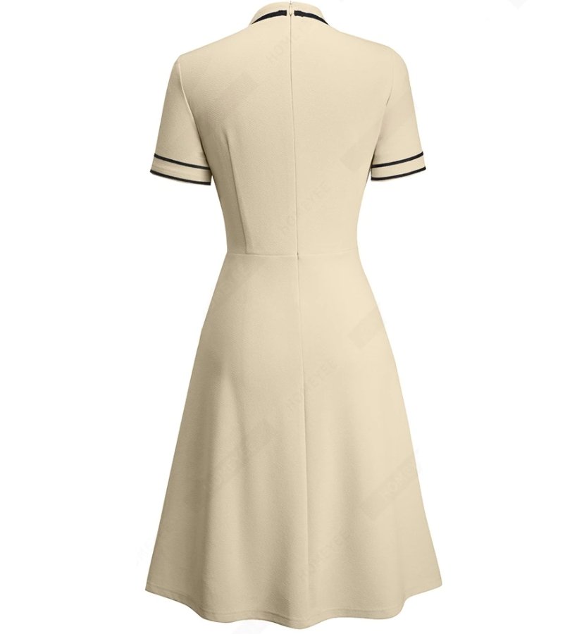 Robe Année 60 Chic Beige