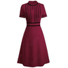 Robe Année 60 Chic Bordeaux