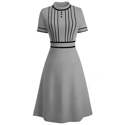 Robe Année 60 Chic Gris