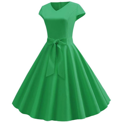 Robe Année 60 Vintage Verte
