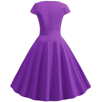 Robe Année 60 Vintage Violet